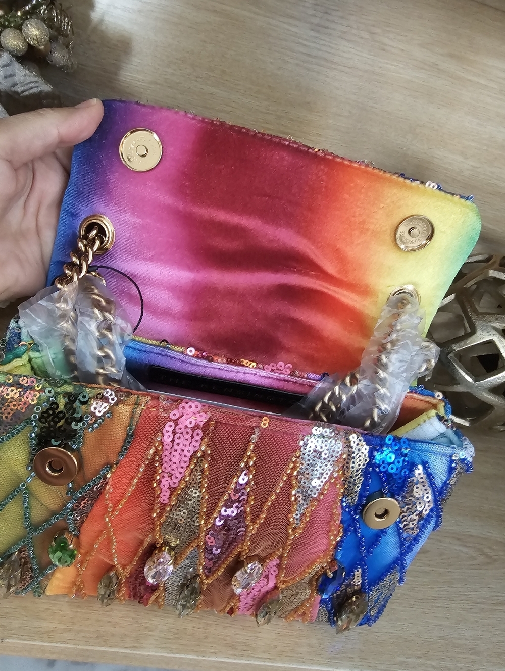 Kurt Geiger Medium Sequin Kesington Bag. - Picture 8 of 10